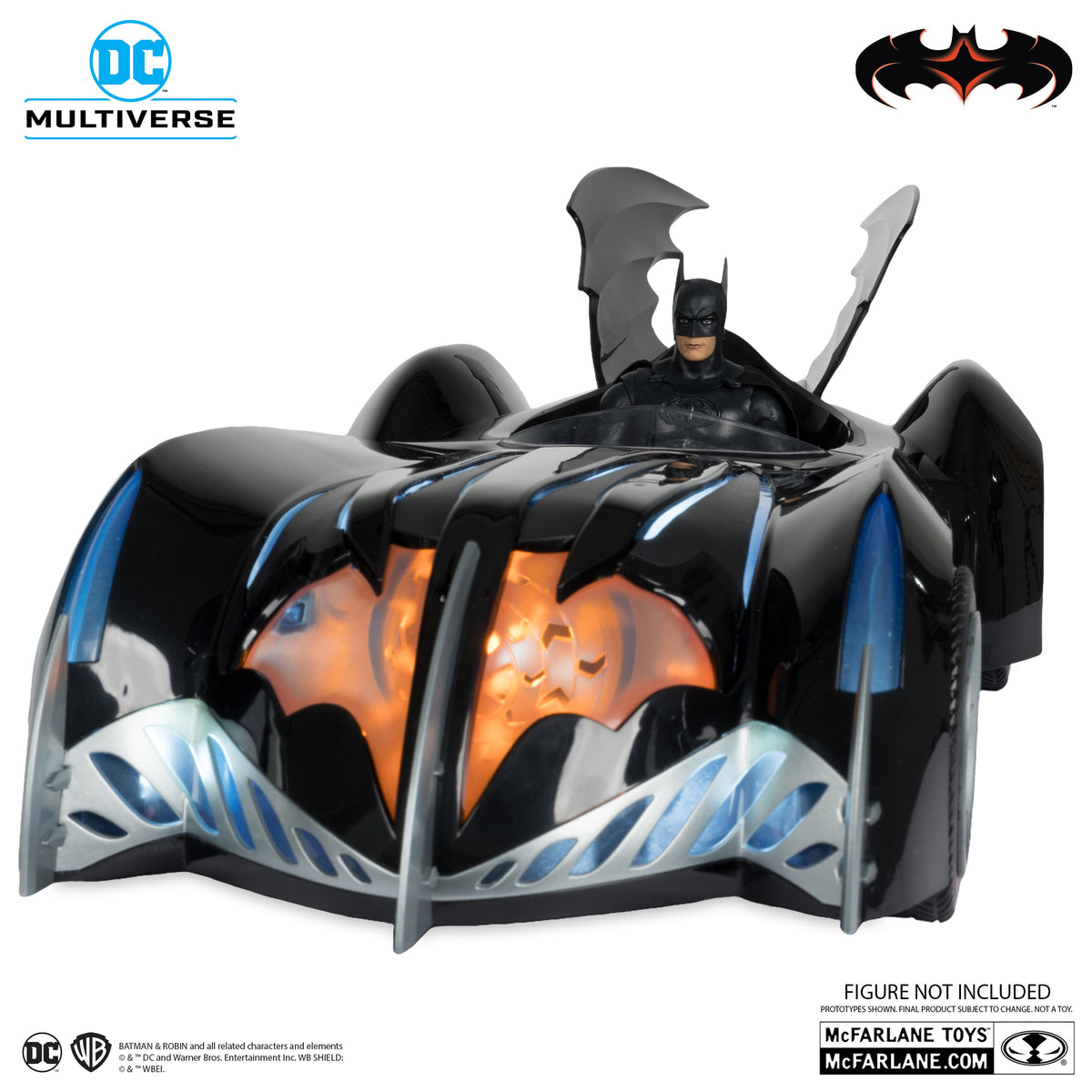Mcfarlane Toys DC Multiverse Batmobile Batman Robin with Lights Sounds Angel Grove Toys Collectables