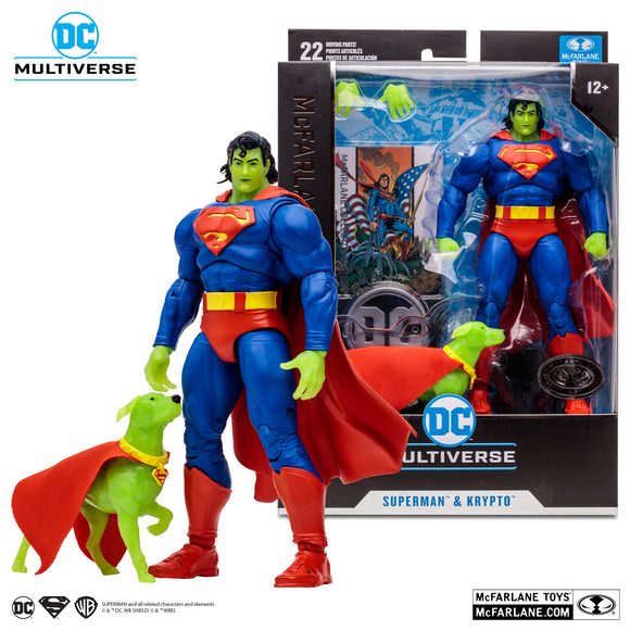 Mcfarlane Toys DC Multiverse Superman & Krypto (Return of Superman) Platinum Edition