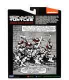 Playmates TMNT 40th Anniversary Black & White Comic Book Turtle Figure 4-Pack Bundle With Comic Book