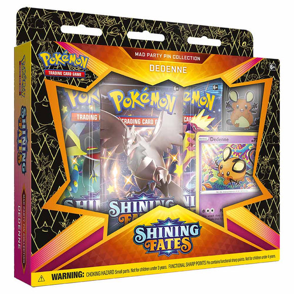 POKÉMON TCG Shining Fates - Mad Party Pin Collection - Dedenne