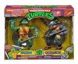 Playmates TMNT Classic Collection 6" 2Pk - Leo Vs Rocksteady
