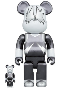 Medicom Bearbrick 100% & 400% Set KISS Spaceman Chrome Version