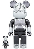 Medicom Bearbrick 100% & 400% Set KISS Spaceman Chrome Version