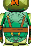 Medicom Bearbrick 100% & 400% Set Teenage Mutant Ninja Turtles Michelangelo Chrome Version