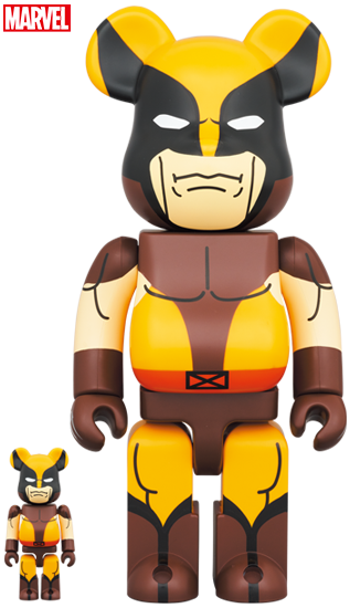 Medicom Bearbrick Wolverine (Brown Ver.) 100% & 400%