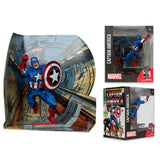 Mcfarlane Toys Marvel Captain America 1:10th Scale with Scene - Captain America #100