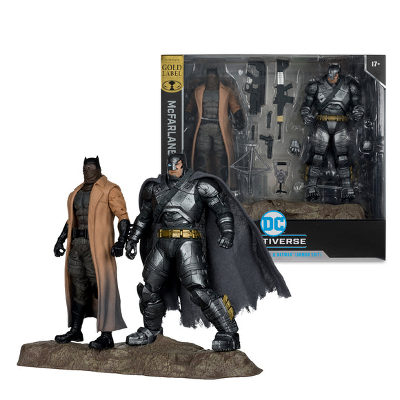 Mcfarlane Toys DC Multiverse - Batman (Knightmare) & Batman (Armour Suit) (Batman V Superman) Collectors Edition #2 2 Pack (GOLD LABEL)
