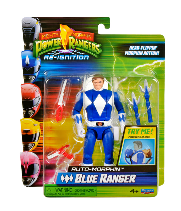 Playmates Toys Mighty Morphin Power Rangers: Re-Ignition Auto-Morphin Blue Ranger - PRE-ORDER