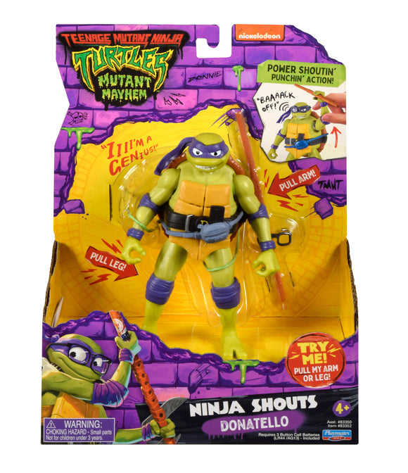 Playmates Toys Teenage Mutant Ninja Turtles Mutant Mayhem Deluxe Ninja Shouts Donatello