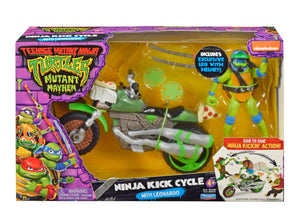 Playmates Toys Teenage Mutant Ninja Turtles Mutant Mayhem Ninja Kick Cycle With Leonardo