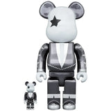 Medicom Bearbrick 100% & 400% Set KISS Starchild Chrome Version