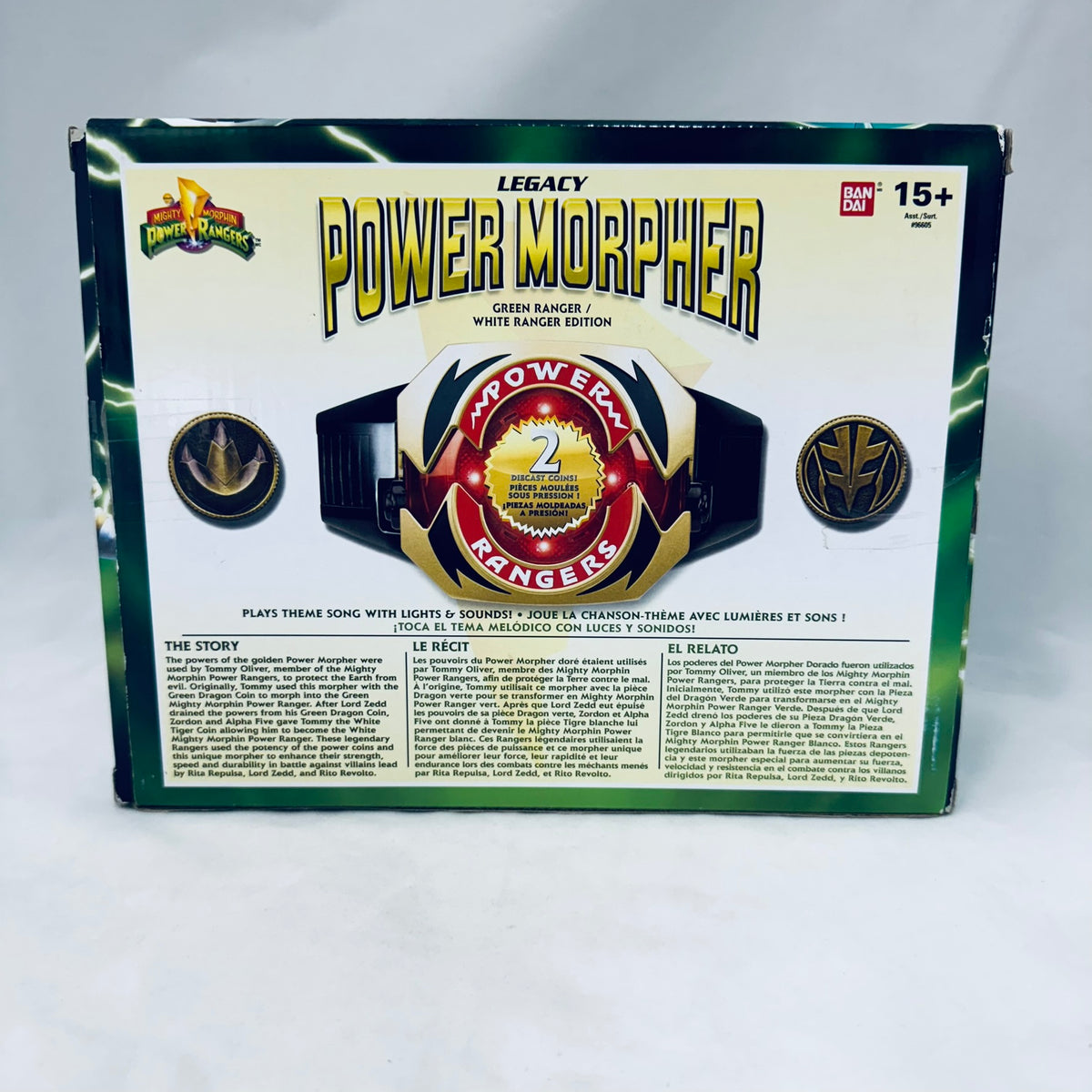 Bandai Mighty Morphin Power Rangers Legacy Green & White Ranger Morphe ...