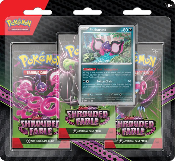 POKÉMON TCG Scarlet & Violet Shrouded Fable 3 Pack Blister
