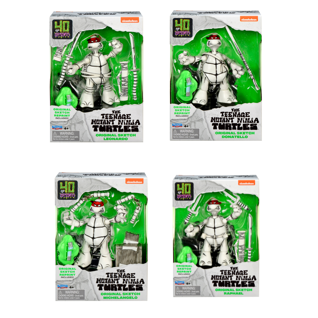 Playmates TMNT 40th Anniversary Original Sketch Turtle Playmates TMNT 40th Anniversary Original Sketch Turtle