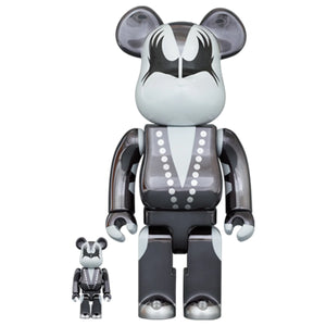 Medicom Bearbrick 100% & 400% Set KISS The Demon Chrome Version