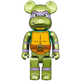 Medicom Bearbrick 100% & 400% Set Teenage Mutant Ninja Turtles Donatello Chrome Version
