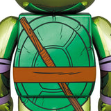 Medicom Bearbrick 100% & 400% Set Teenage Mutant Ninja Turtles Donatello Chrome Version