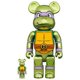 Medicom Bearbrick 100% & 400% Set Teenage Mutant Ninja Turtles Donatello Chrome Version