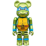 Medicom Bearbrick 100% & 400% Set Teenage Mutant Ninja Turtles Leonardo Chrome Version