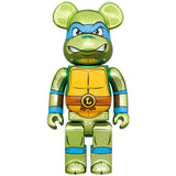 Medicom Bearbrick 100% & 400% Set Teenage Mutant Ninja Turtles Leonardo Chrome Version