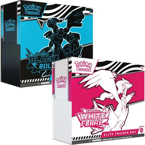 Pokémon TCG Scarlet & Violet Black Bolt & White Flare Elite Trainer Box Set