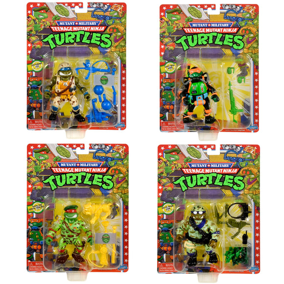 Playmates Teenage Mutant Ninja Turtles Classic Miltary Turtles 4 Pack - PRE-ORDER