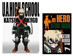 Bandai My Hero Academia - Ichiban Kuji - Hero Vs Villian - Prize I - Katsuki Bakugo Folder/Sticker Set