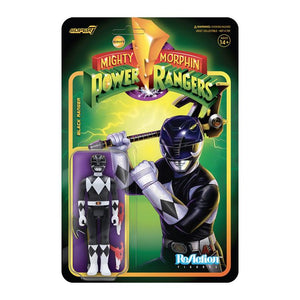 Super7 Mighty Morphin Power Rangers ReAction Black Ranger Figure