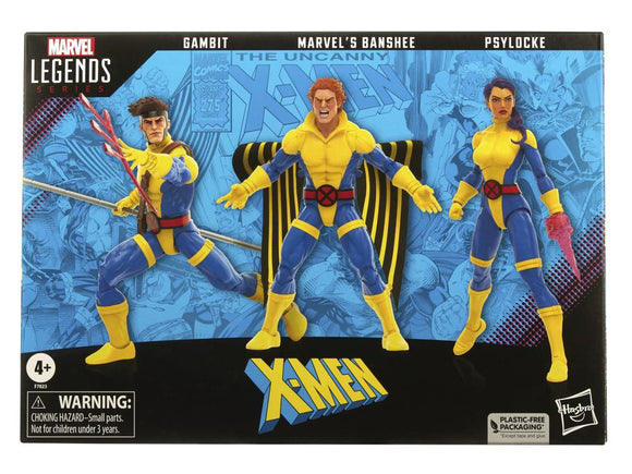 Hasbro Marvel Legends X-Men Banshee, Gambit, & Psylocke