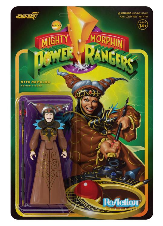 Super7 Mighty Morphin Power Rangers ReAction Rita Repulsa Figure