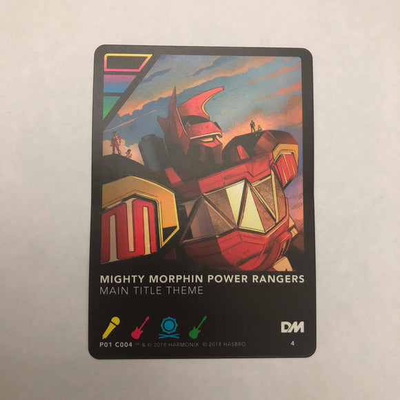 Hasbro Dropmix Mighty Morphin Power Rangers Theme Card - PMC 2018 Exclusive