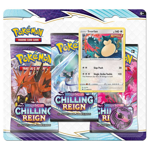 POKÉMON TCG Sword & Shield Chilling Reign Three Booster Blister