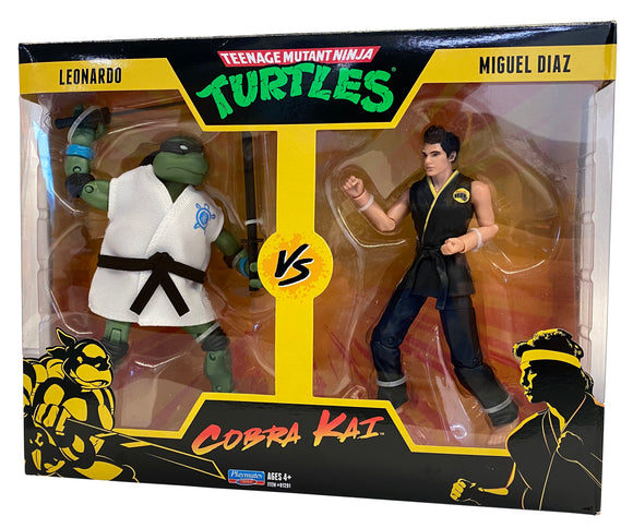 Playmates Teenage Mutant Ninja Turtles vs Cobra Kai: Leonardo vs. Miguel Diaz 2-Pack