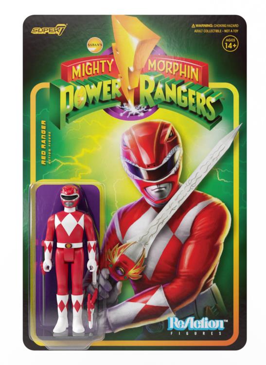 Super7 Mighty Morphin Power Rangers ReAction Red Ranger Figure