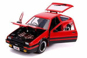 Jada 1:24 JDM Tuners - 1986 TOYOTA TRUENO AE86 RED & BLACK