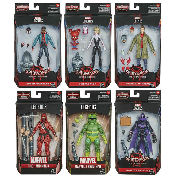 Hasbro Marvel Legends Spider-Man: Into the Spider-Verse - Set of 6 Figures (Stilt-Man BAF)
