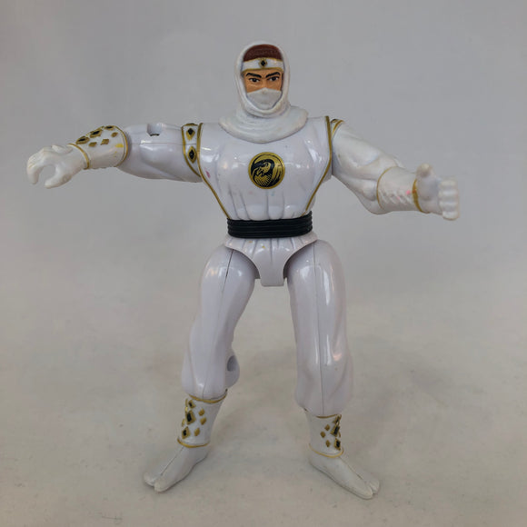 Bandai 1995 MMPR Twirling Action White Ninja Ranger