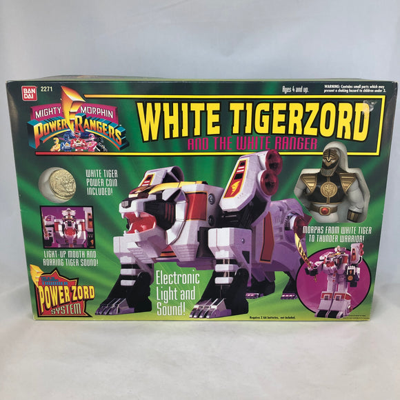 Bandai 1994 MMPR White Tigerzord & White Ranger (Boxed)