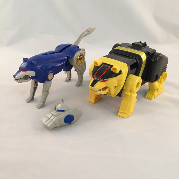 Bandai 1995 Mighty Morphin Power Rangers Bear & Wolf Zord