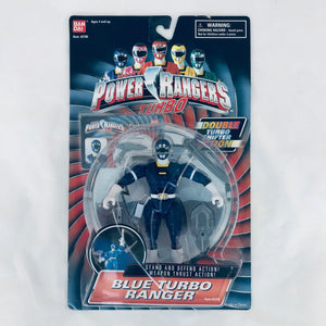 1997 Power Rangers Turbo Stand And Defend Action! Weapon Thrust Action! Blue Turbo Ranger