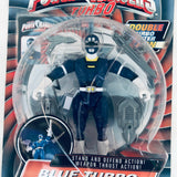 1997 Power Rangers Turbo Stand And Defend Action! Weapon Thrust Action! Blue Turbo Ranger