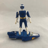 1998 Bandai Power Rangers In Space Blue Galaxy Glider with Figure