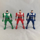 2001 Bandai Power Rangers Time Force Automorphin Red, Green & Blue Rangers