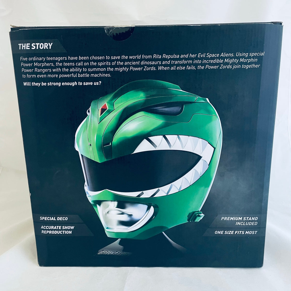 Bandai Mighty Morphin Power Rangers Legacy Green Ranger 1:1 Scale Helm ...