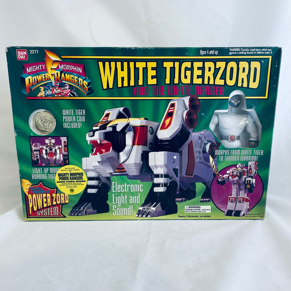 Bandai 1994 MMPR White Tigerzord & White Ranger (Boxed)