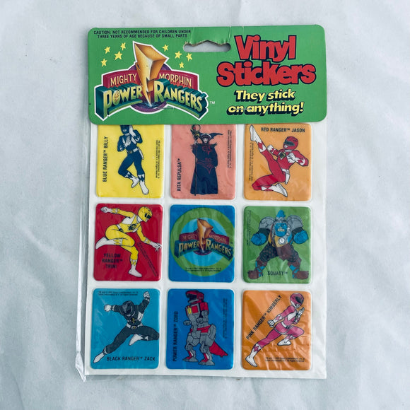 Gordy Toys 1993 Mighty Morphin Power Rangers Vinyl Stickers