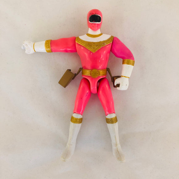 Bandai 1996 Power Rangers Zeo Shield Spinning Pink Ranger – 5.5 inch