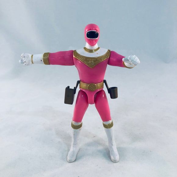 Bandai 1996 Power Rangers Zeo Shield Spinning Pink Ranger – 5.5 inch