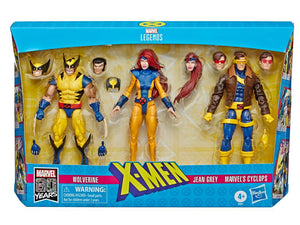 Hasbro Marvel Comics 80th Anniversary Marvel Legends X-Men Jean Grey, Cyclops, and Wolverine Three-Pack