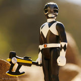 Super7 Mighty Morphin Power Rangers ReAction Black Ranger Figure